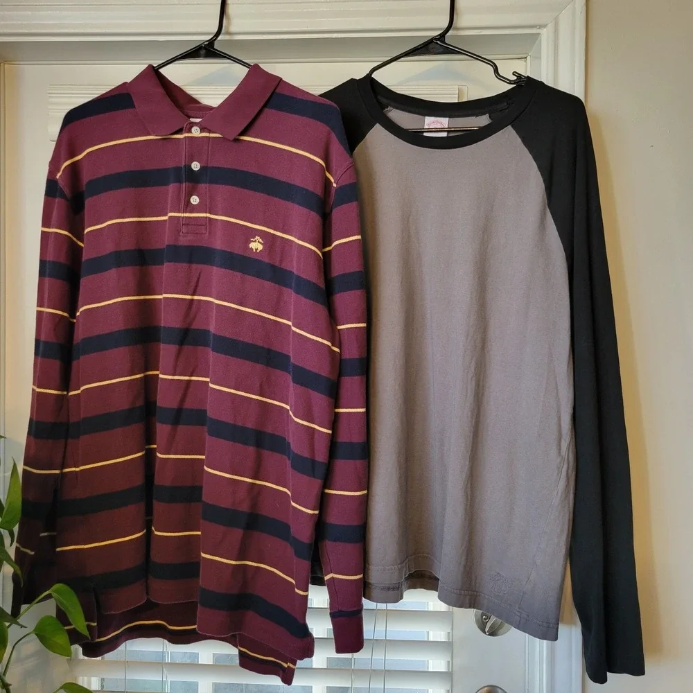 7 SHIRT BUNDLE LOT BROOKS BROTHERS MENS XL ORIGINAL FIT 346 POLO SHORT SLEEVE